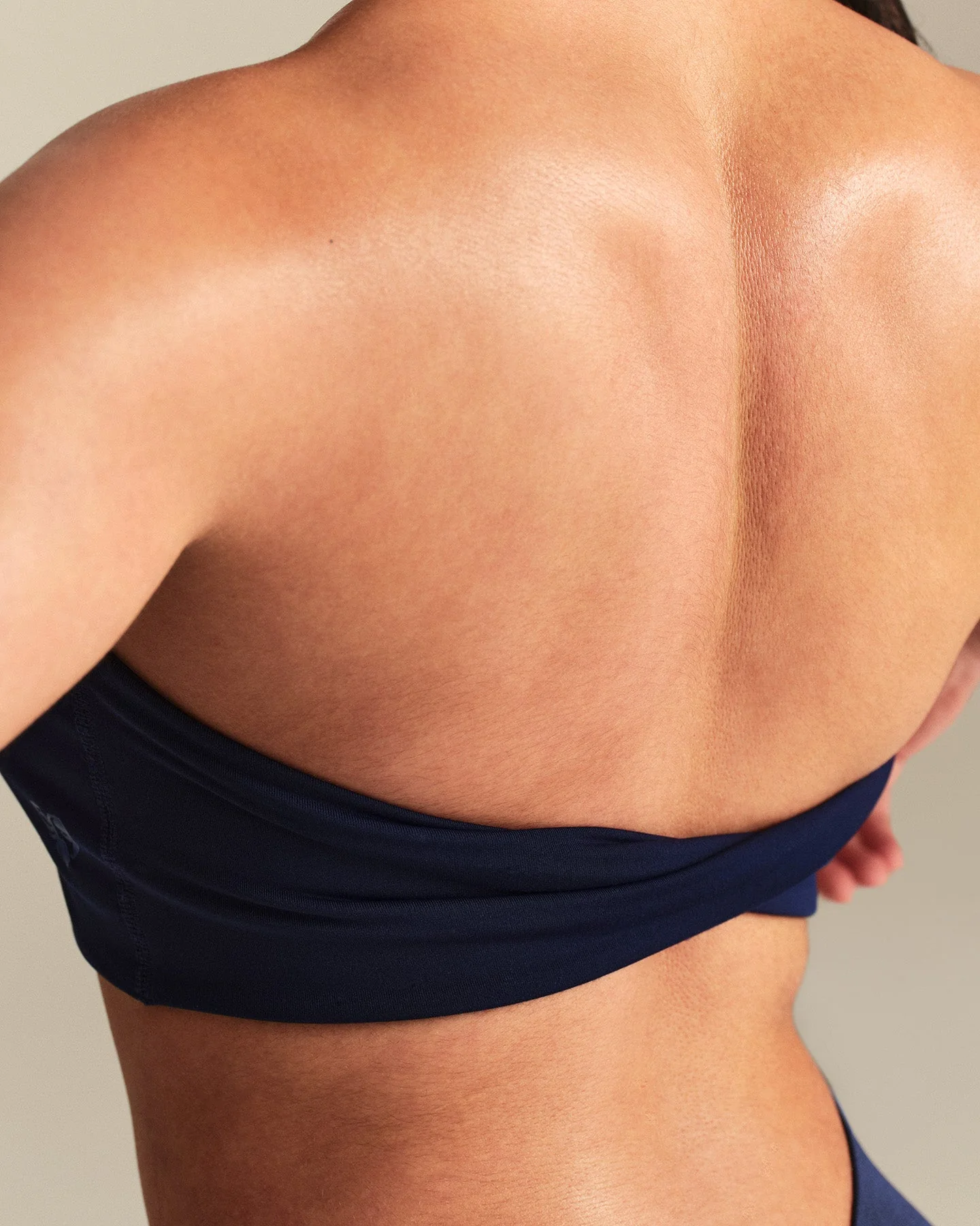 Essential Twist Back Bandeau Bra | Sapphire Blue - Image 7