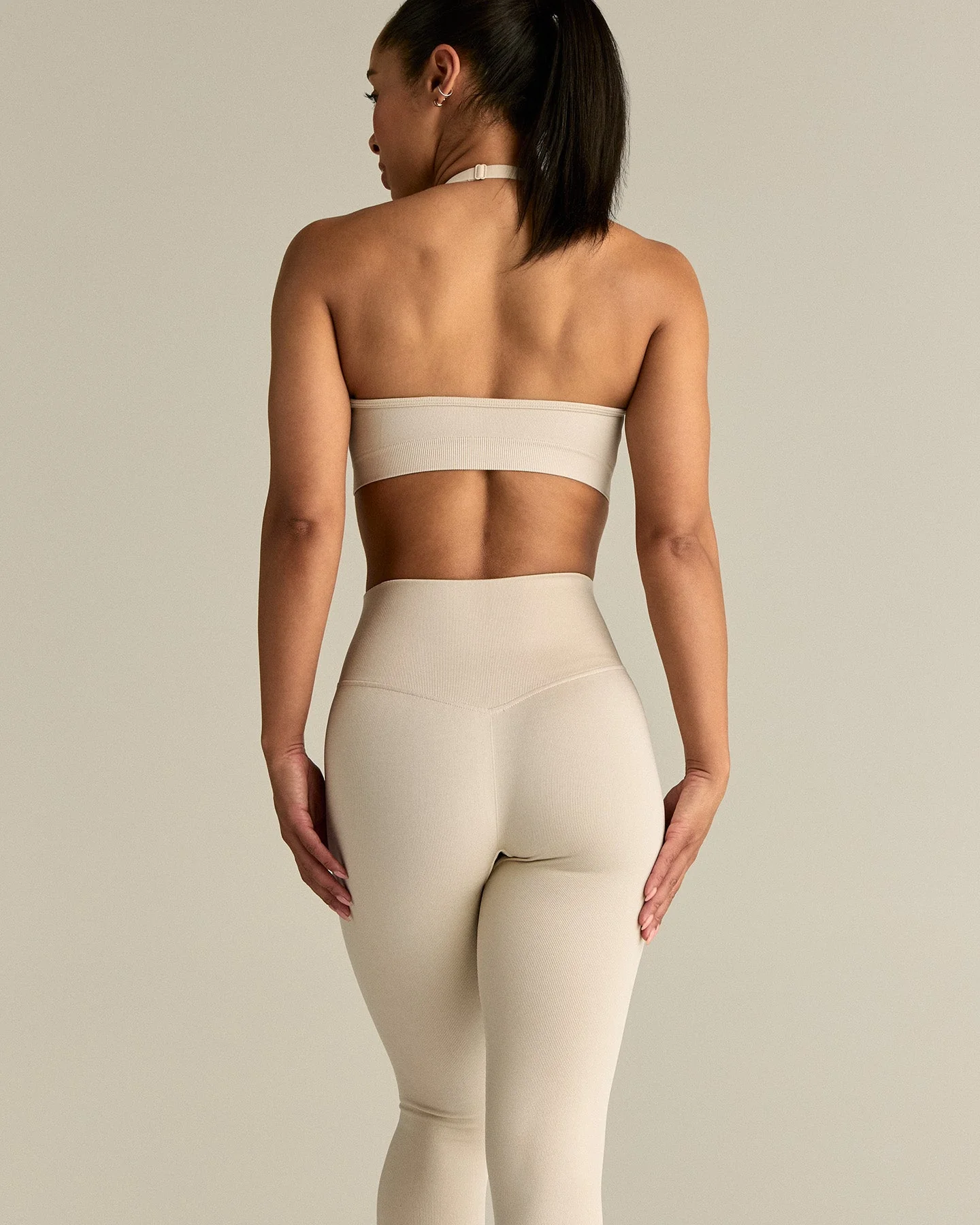 Motion Seamless Halter Bra | Off White - Image 7