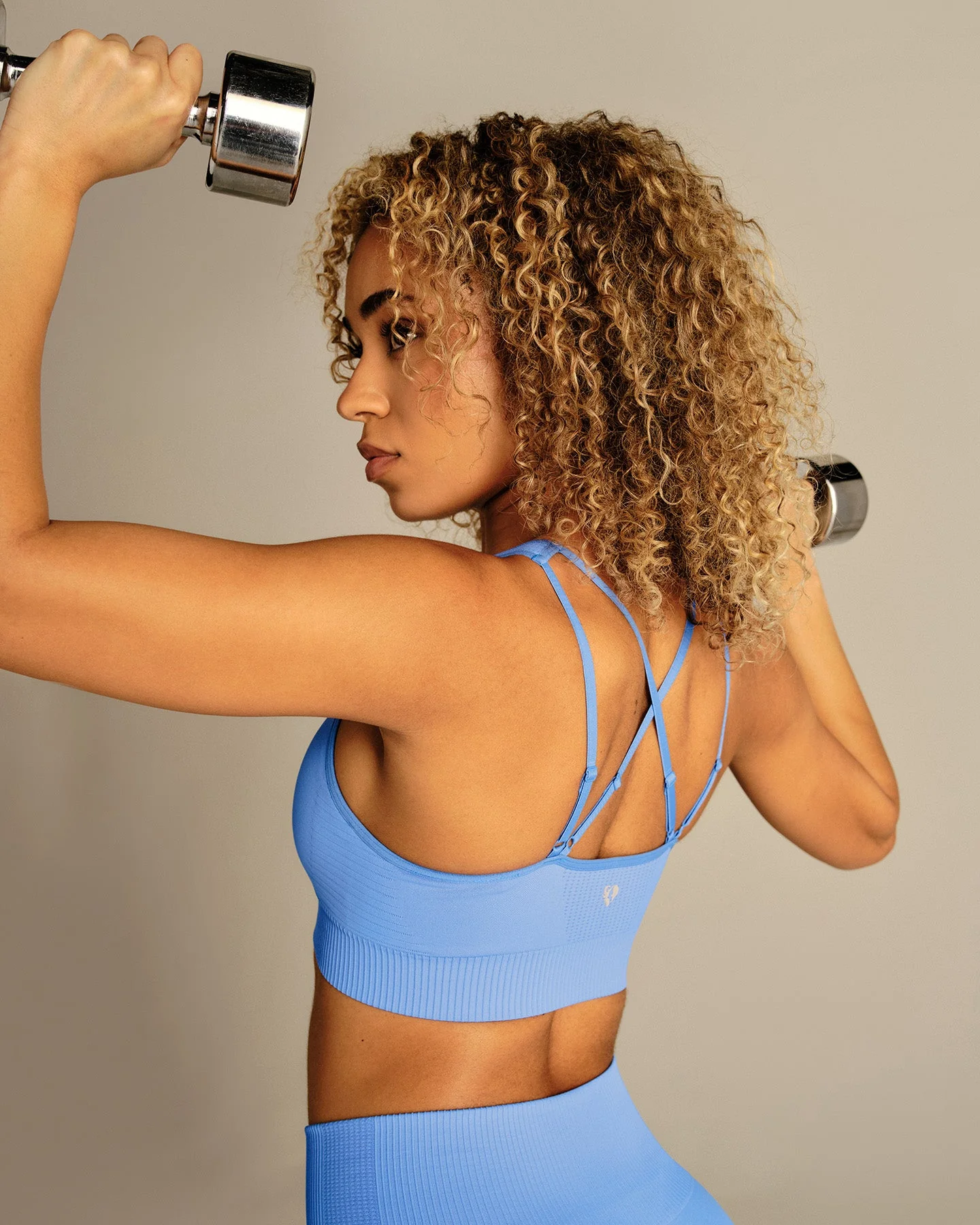 Power Adjustable Sports Bra | Chambray Blue - Image 2