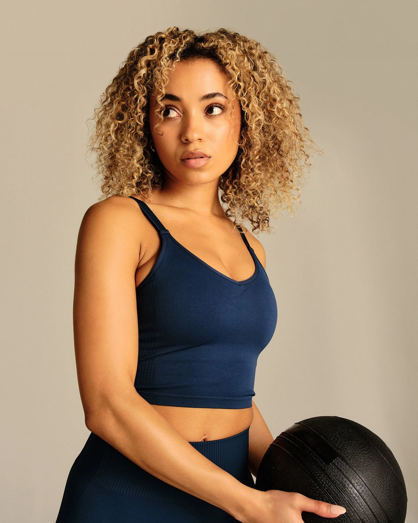 Power Built-In Bra Tank | True Navy - Image 2