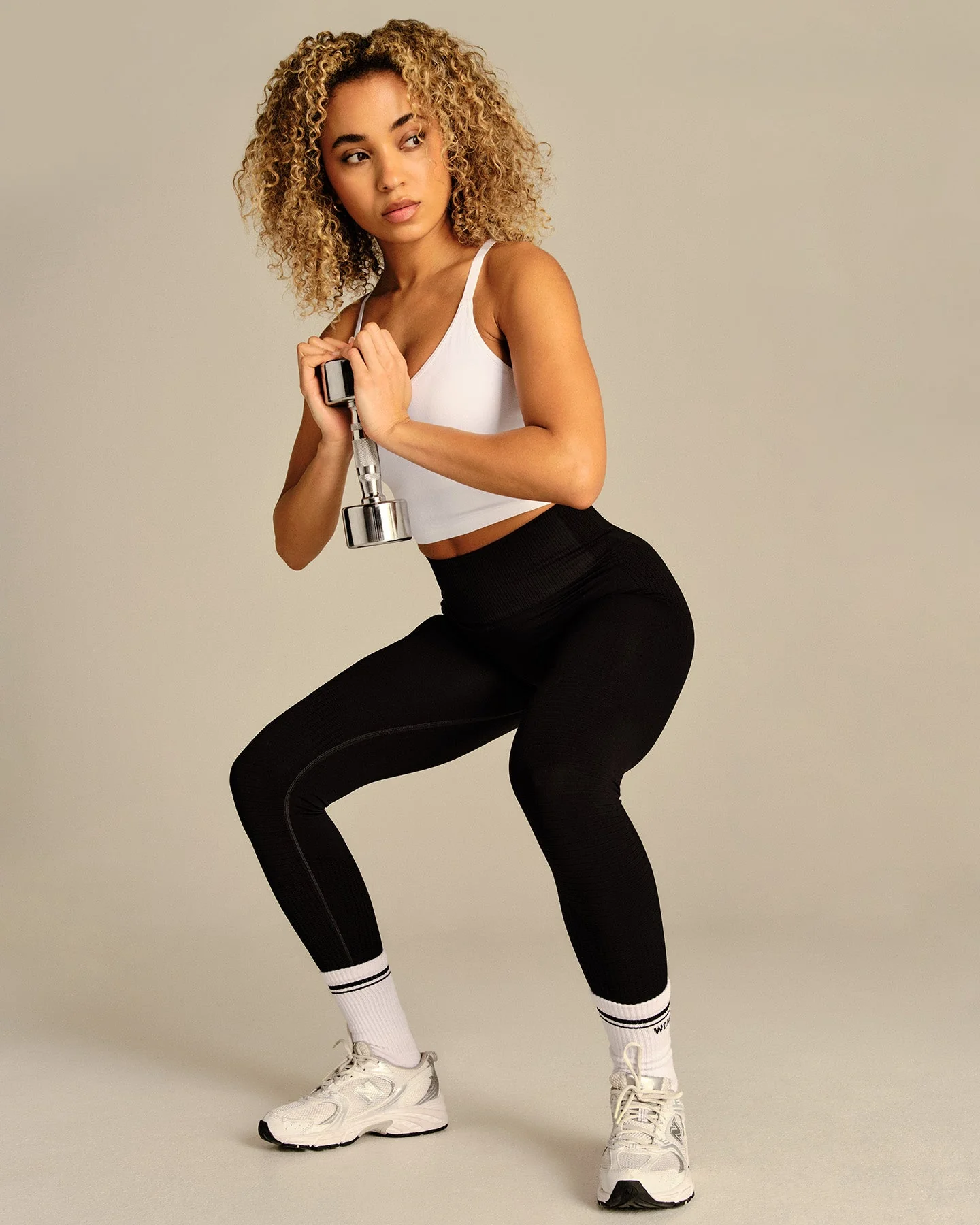 Power Enhanced High Waist Leggings | Black - Image 2