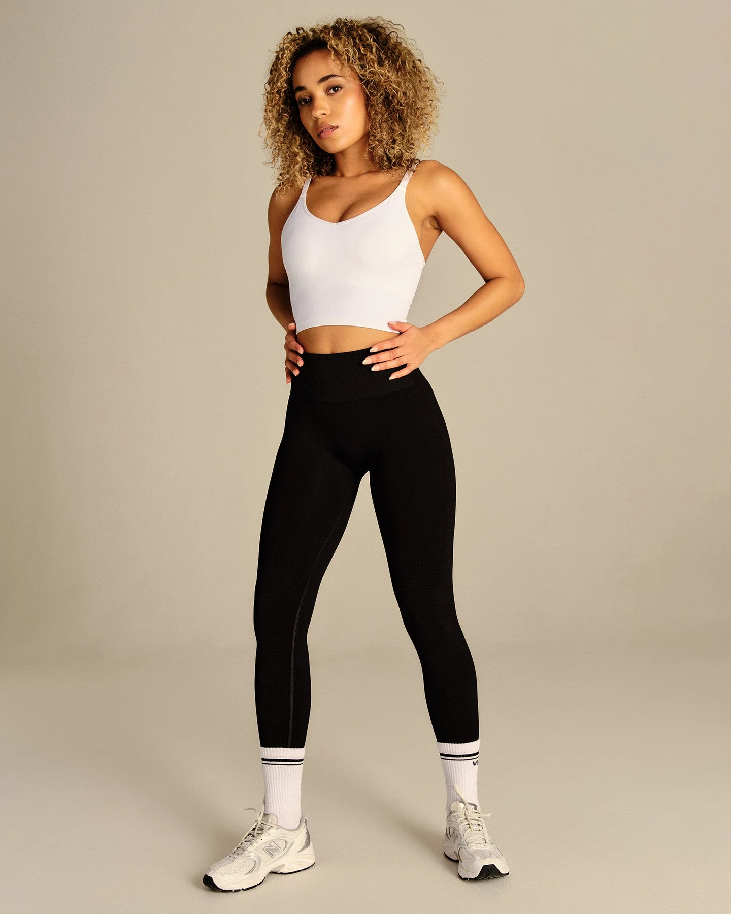 Power Enhanced High Waist Leggings | Black - Image 3