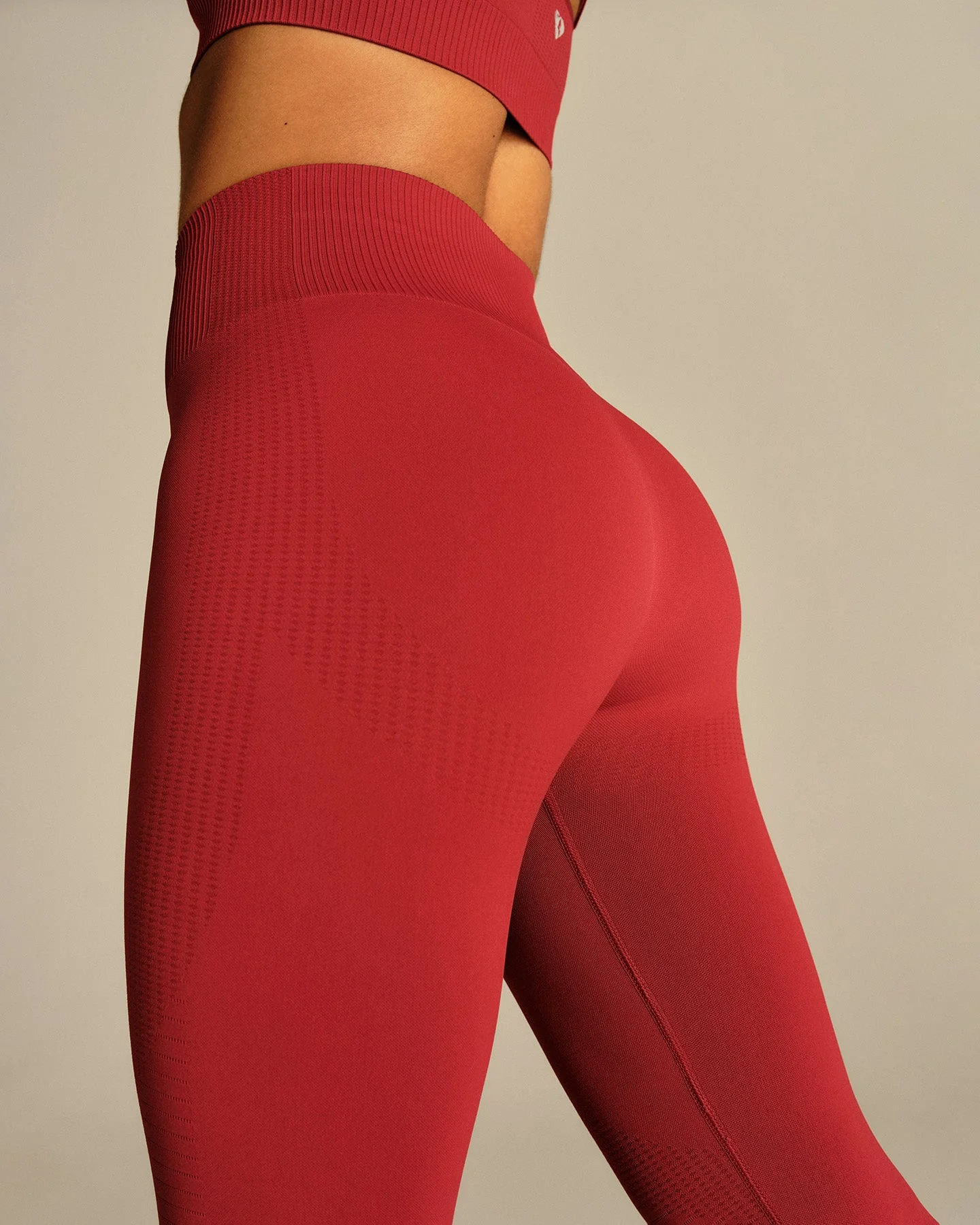 Power Enhanced High Waist Leggings | True Red - Image 6