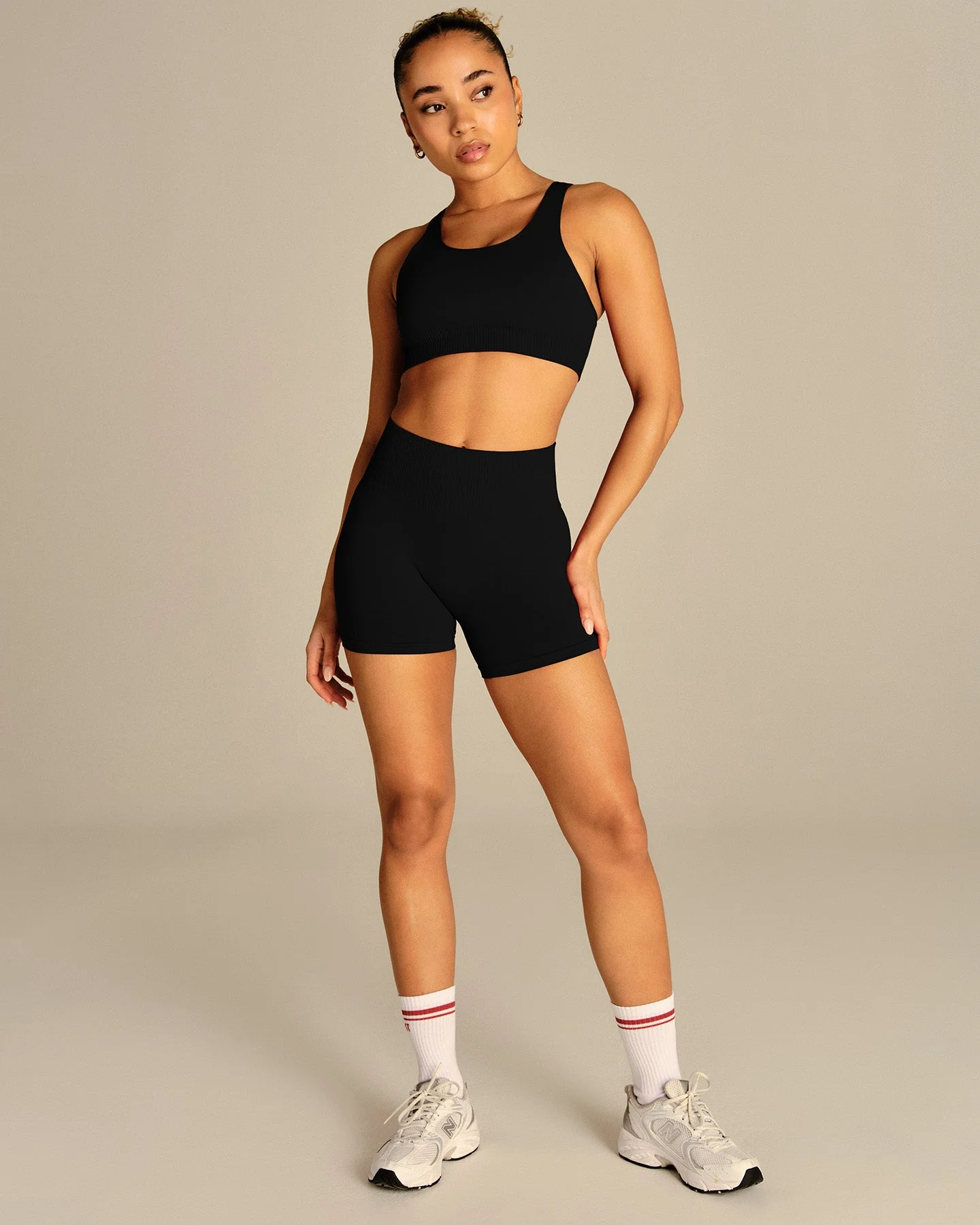 Power Enhanced High Waist Shorts | Black - Image 6