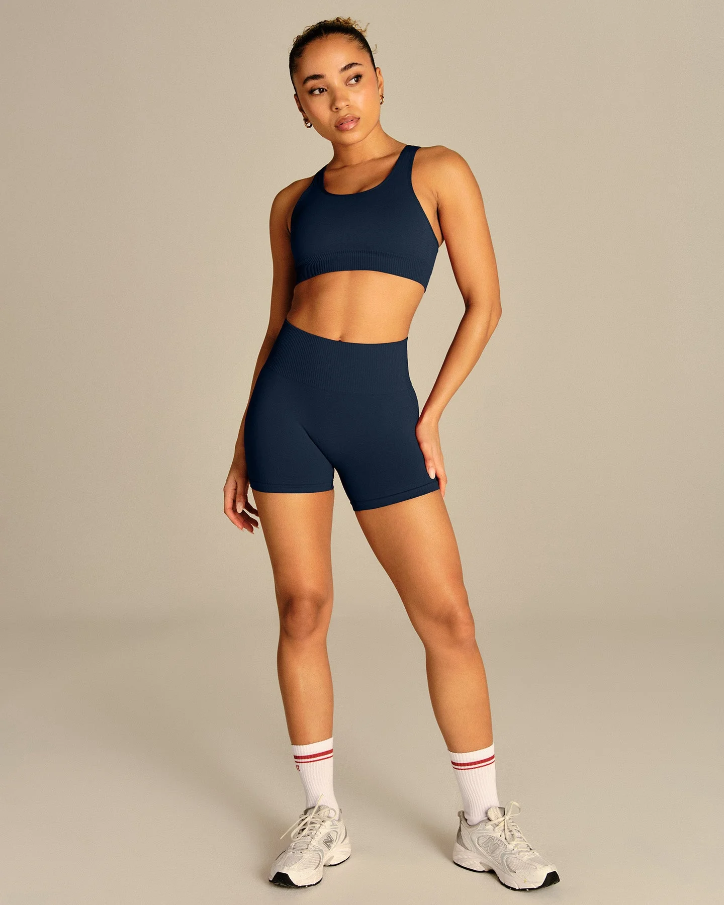 Power Enhanced High Waist Shorts | True Navy - Image 6