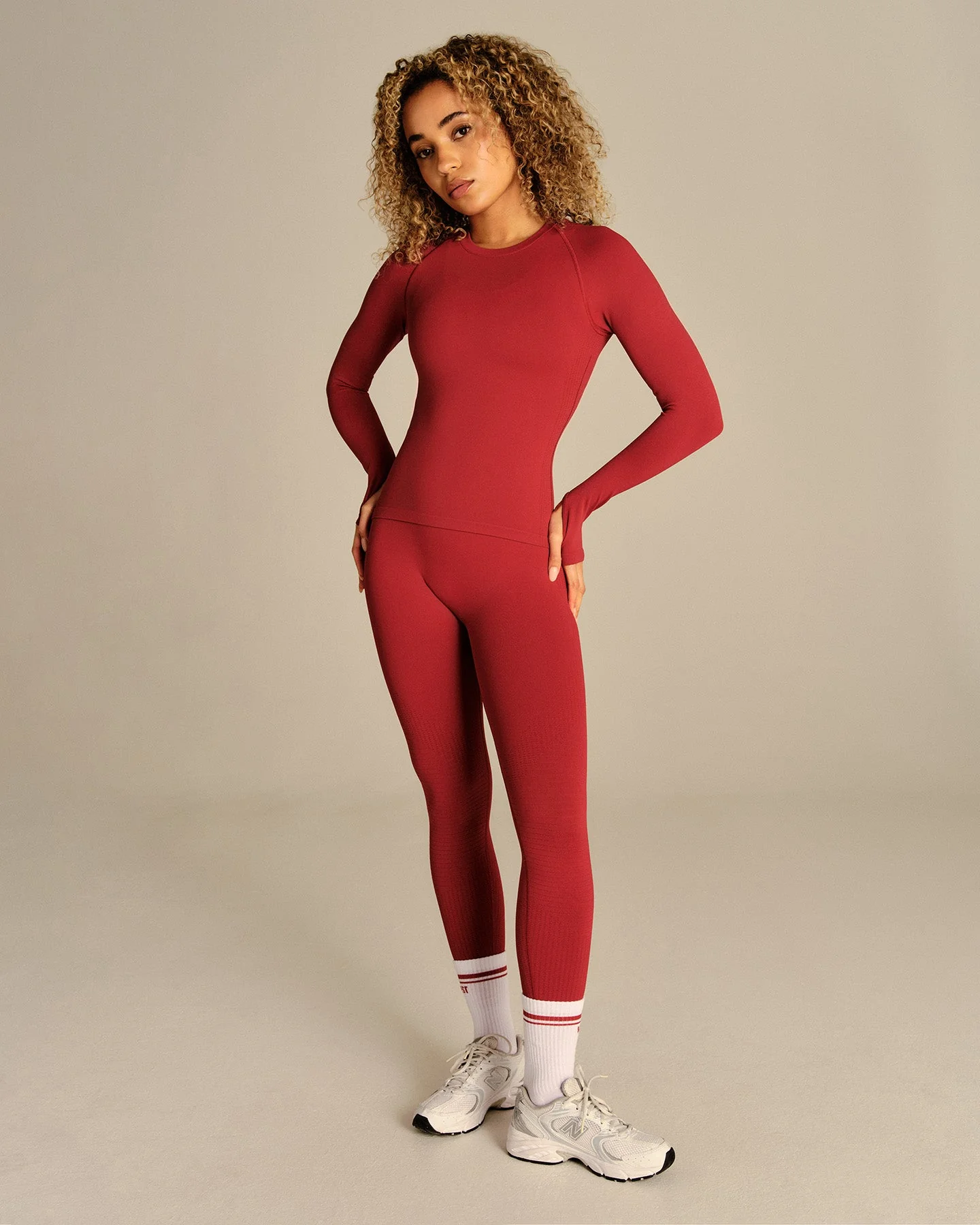 Power Long Sleeve Top | True Red - Image 3
