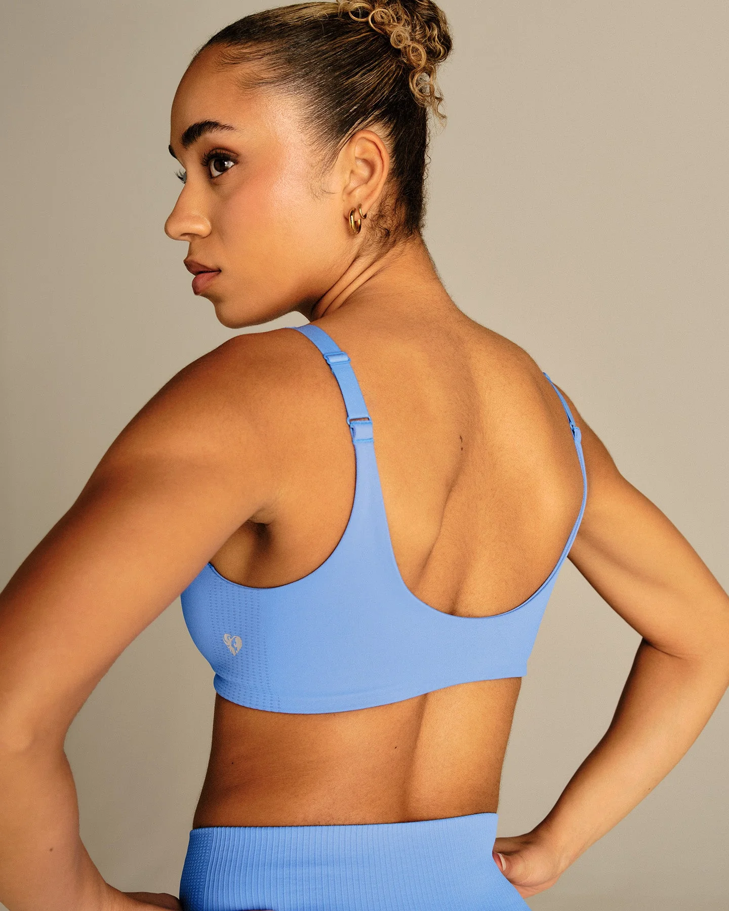 Power Reversible Twist Bra | Chambray Blue - Image 2