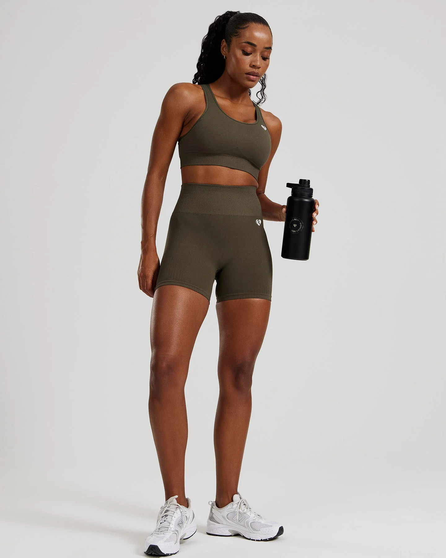 Power Adjustable Sports Bra | Dark Olive - Image 6