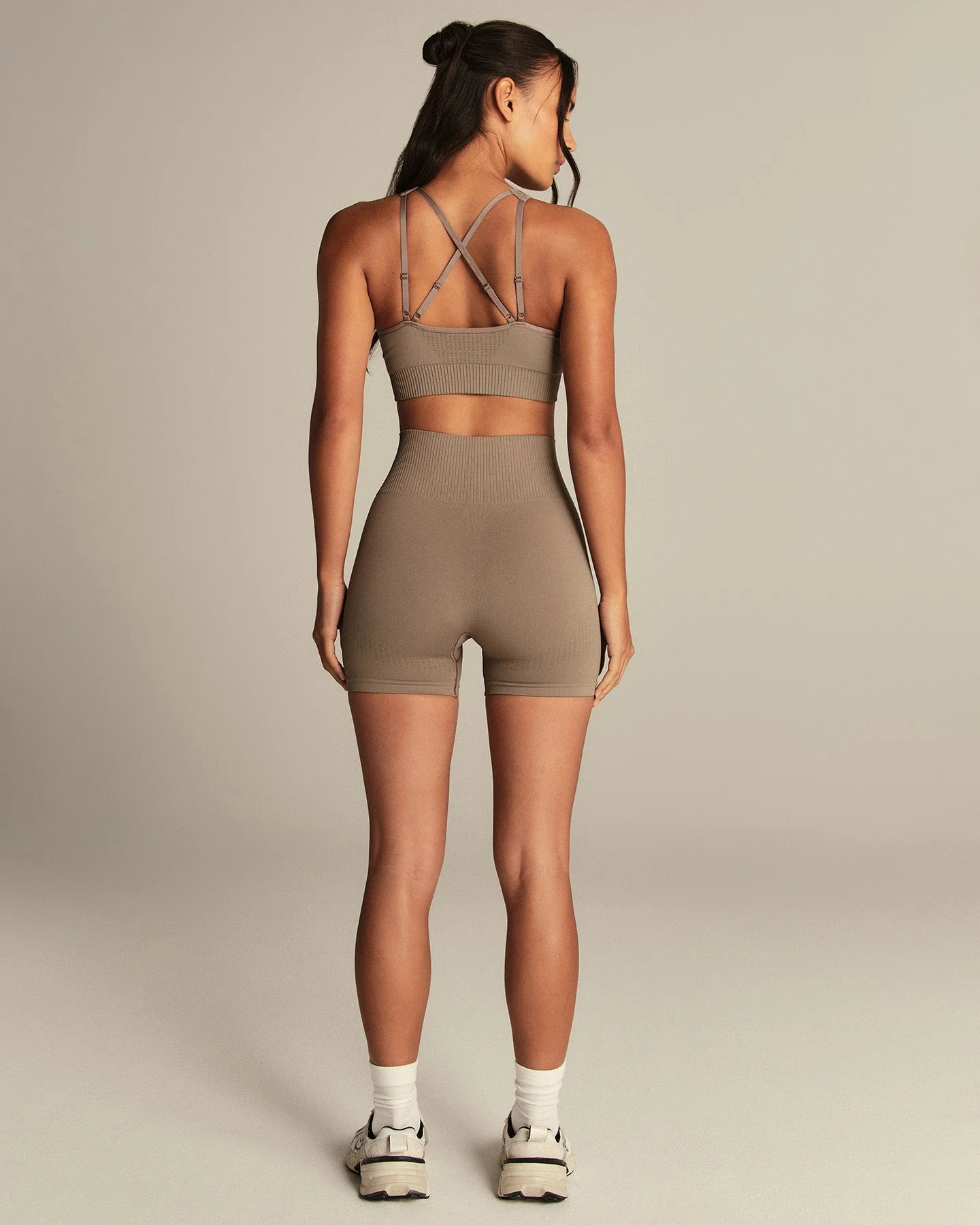 Power Adjustable Sports Bra | Taupe Grey - Image 2