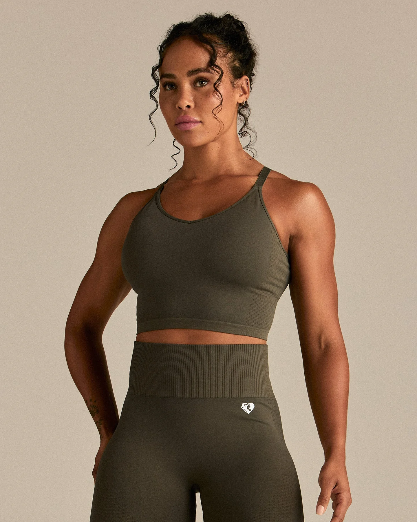 Power Built-In Bra Tank | Dark Olive
