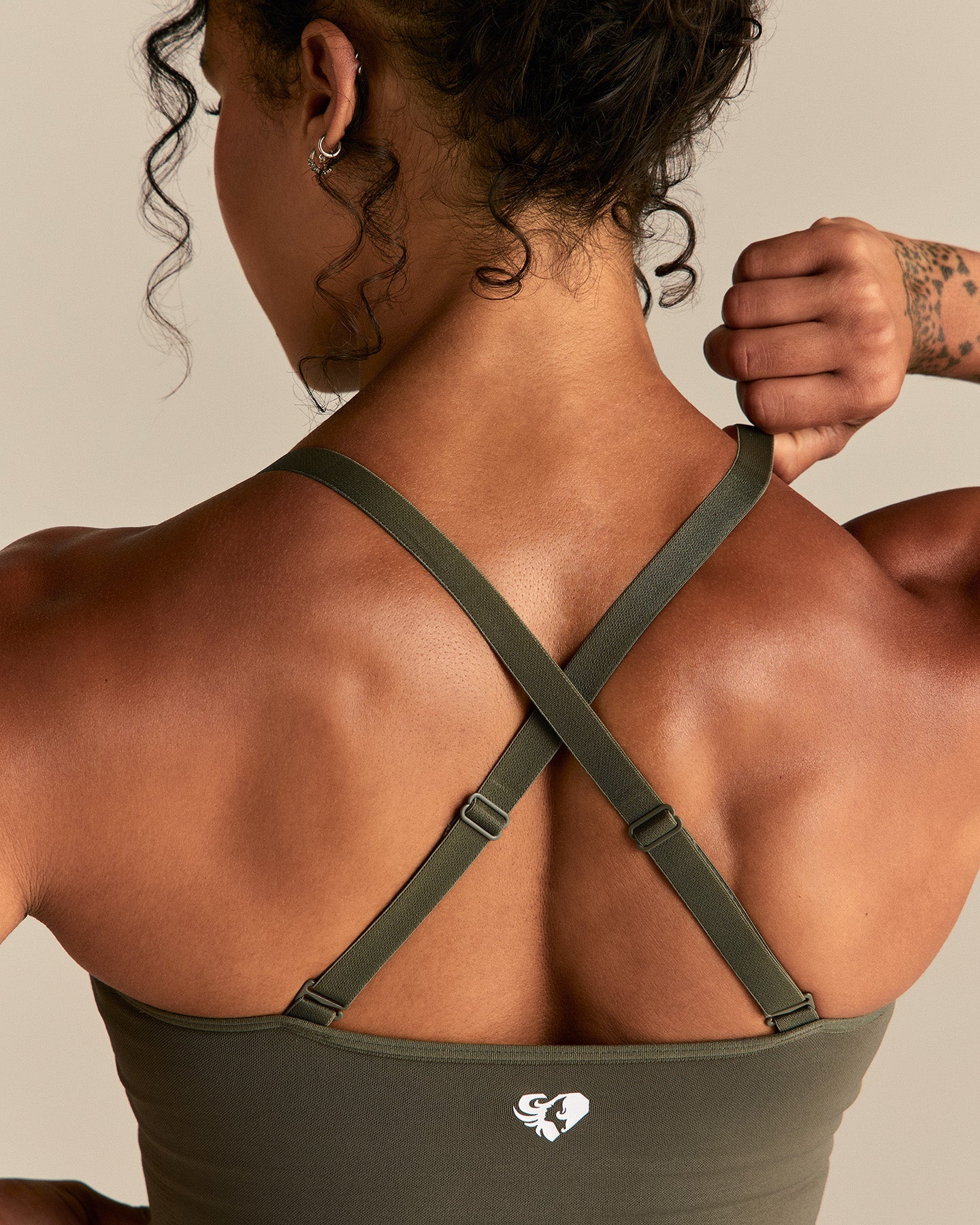 Power Built-In Bra Tank | Dark Olive - Image 6