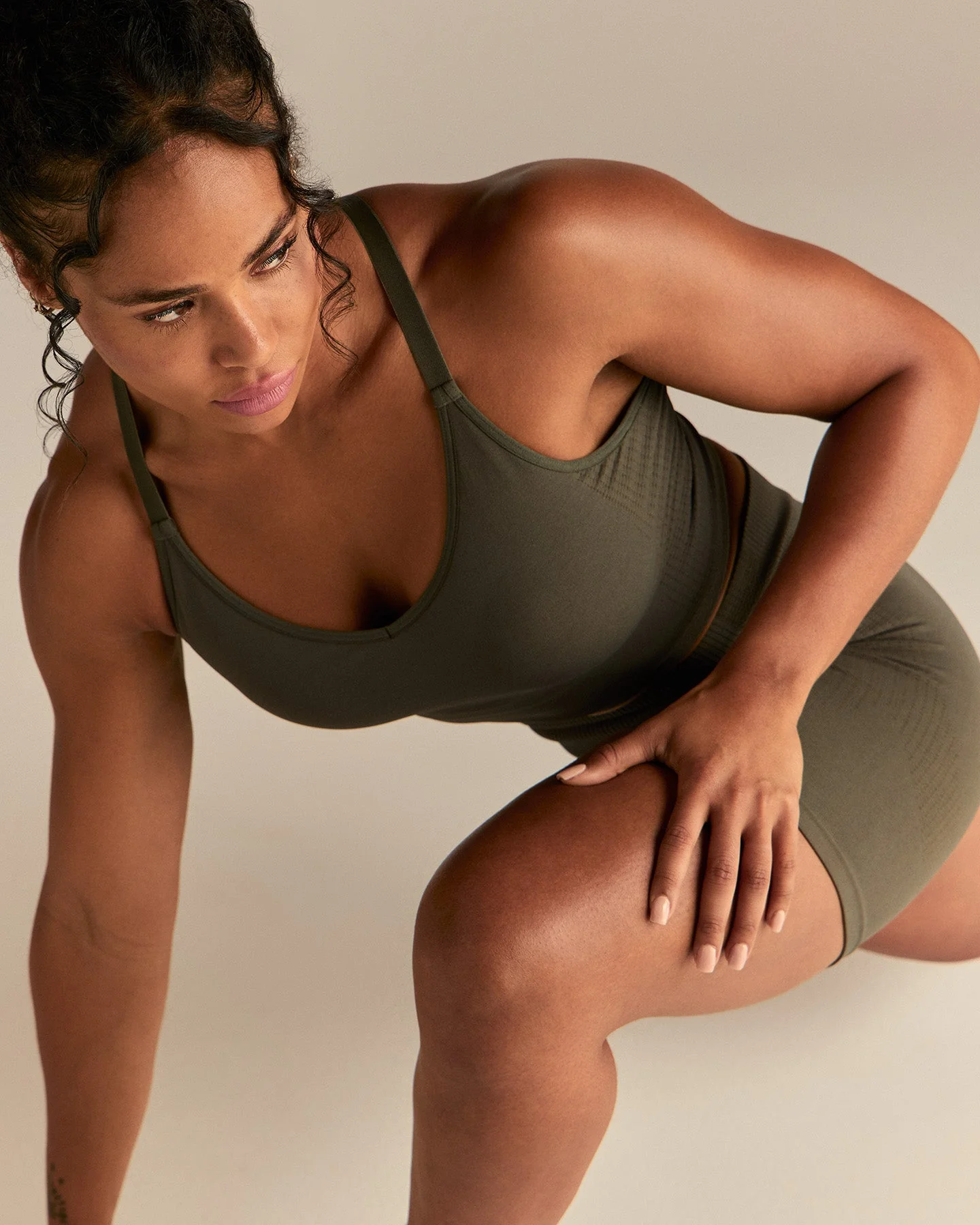 Power Built-In Bra Tank | Dark Olive - Image 7