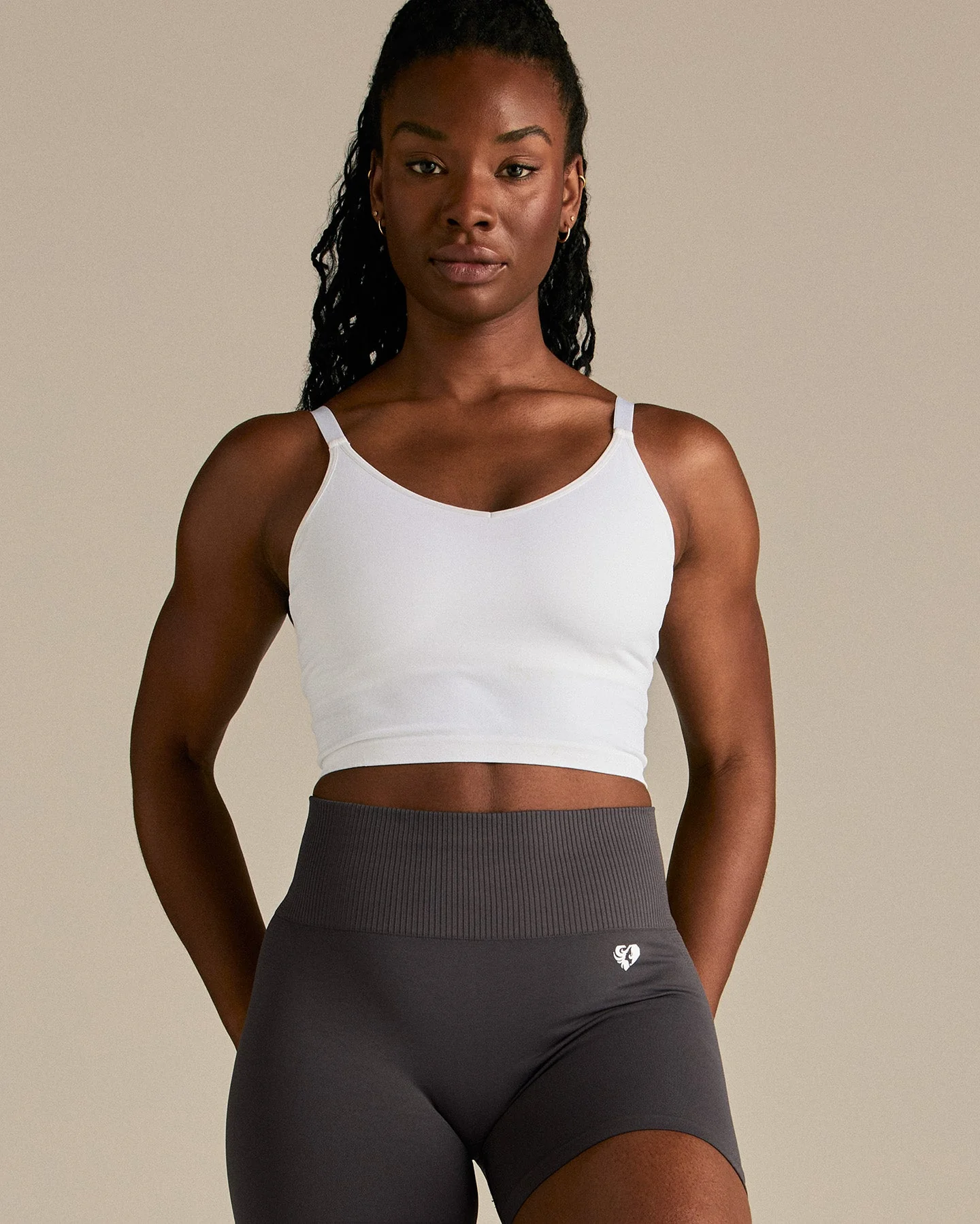 Power Built-In Bra Tank | White