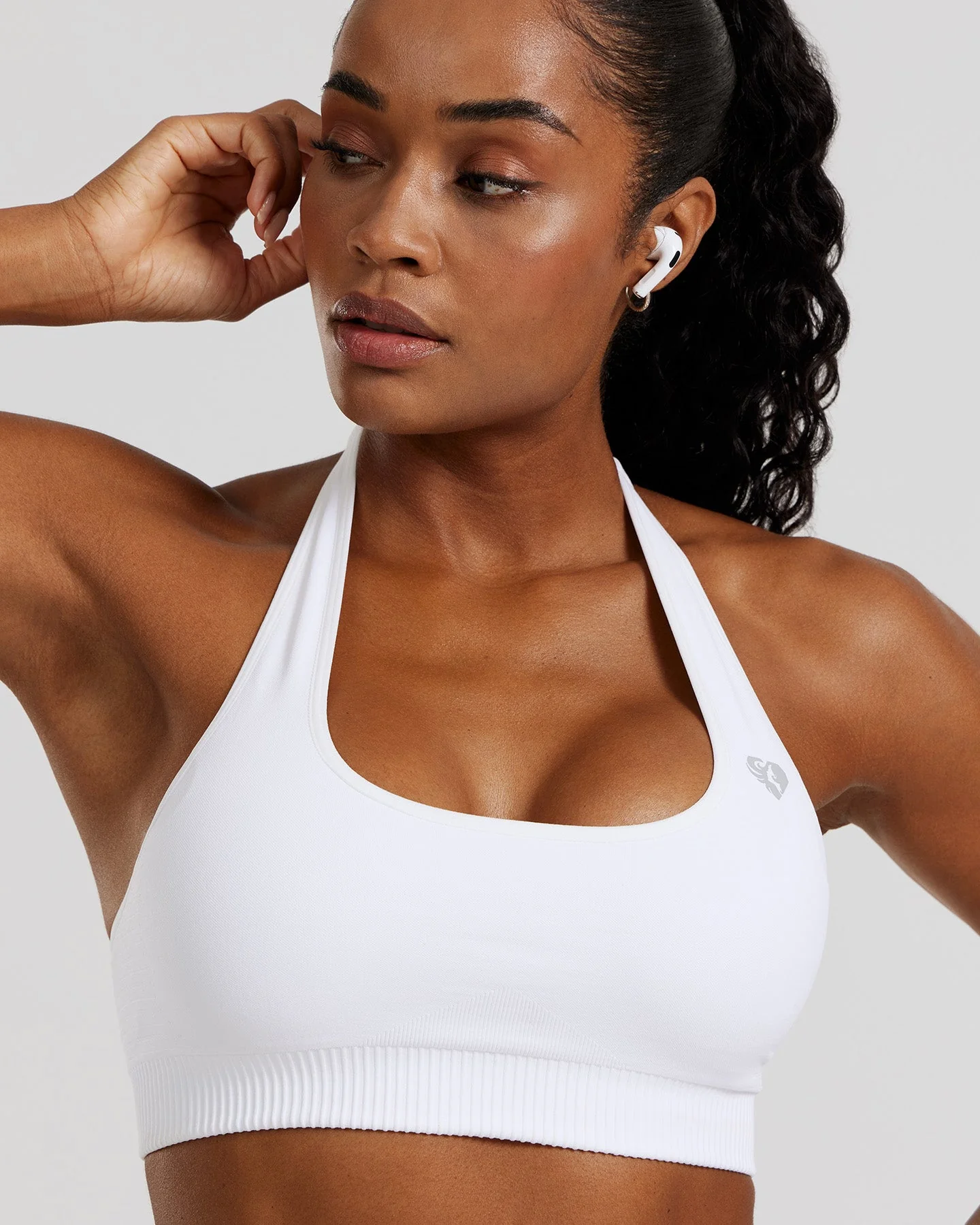 Power Halter Neck Bra | White - Image 3