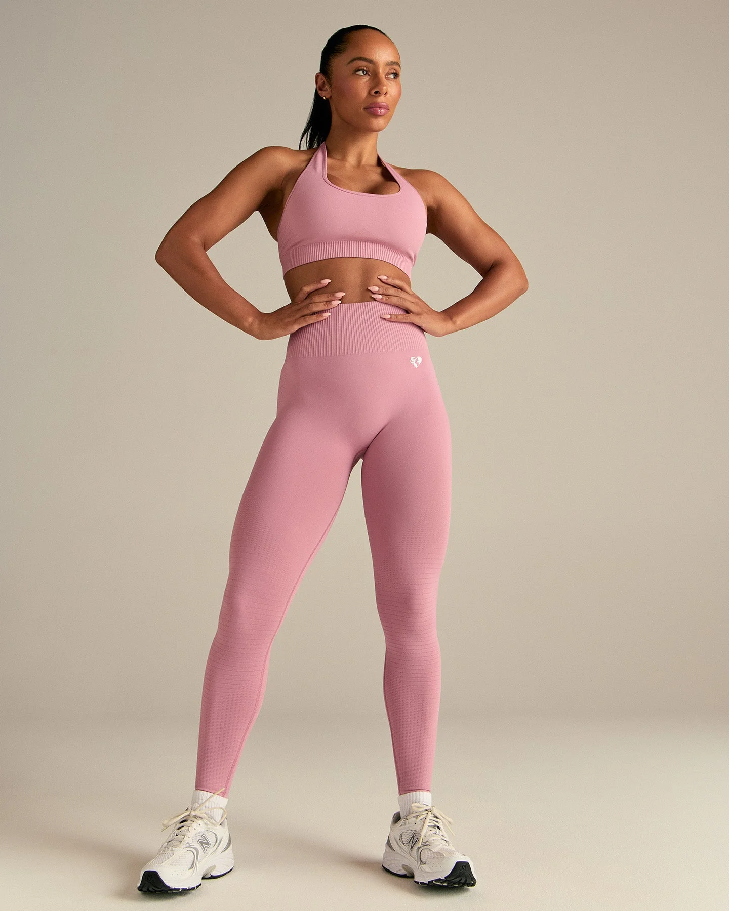 Power High Waist Leggings | Blush Pink - Image 8