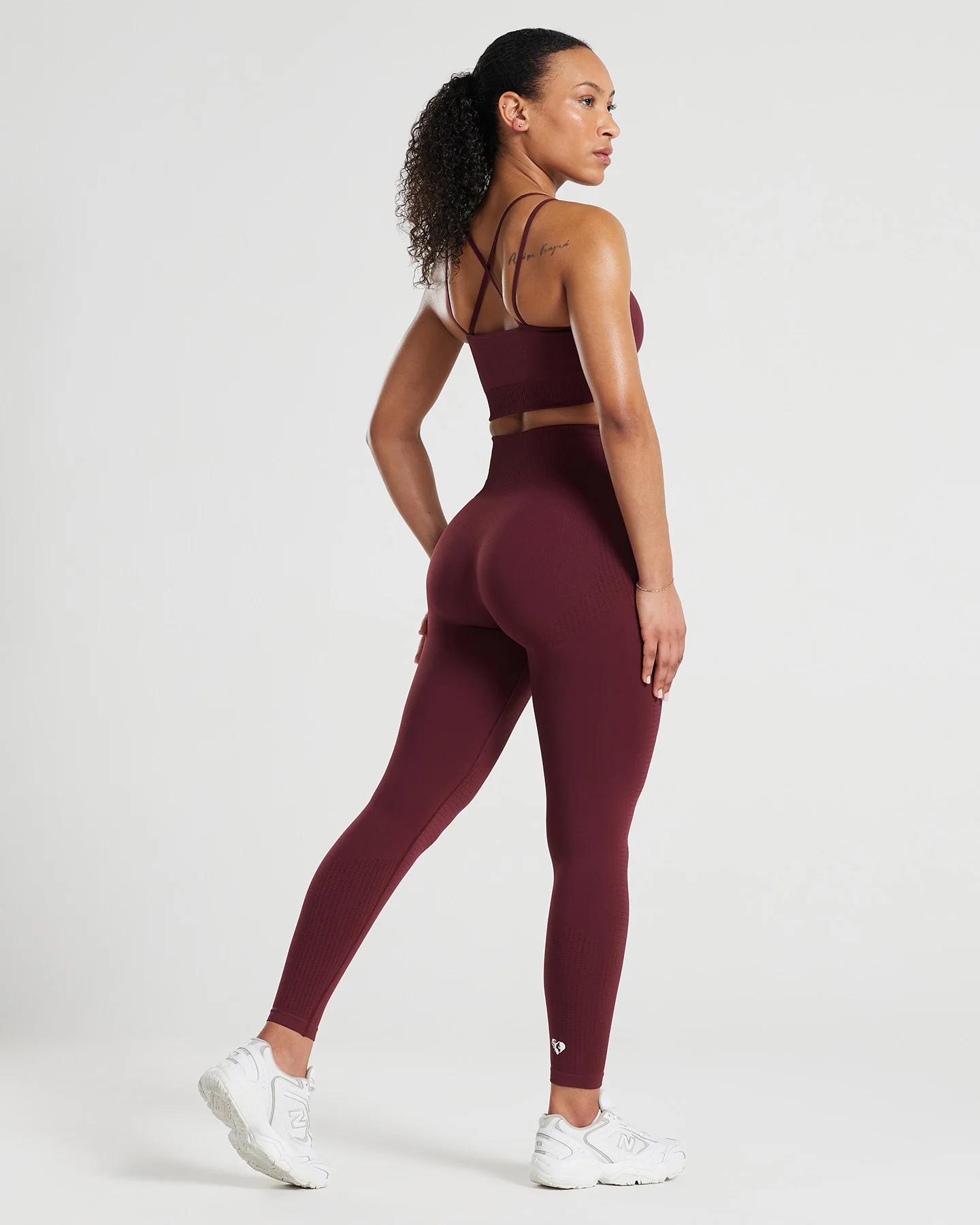 Power High Waist Leggings | Dark Cherry - Image 6