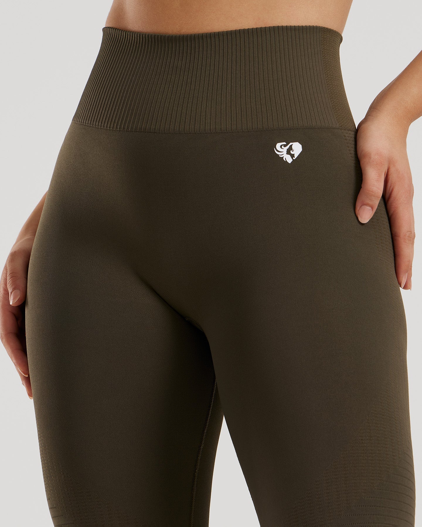 Power High Waist Leggings | Dark Olive - Image 3
