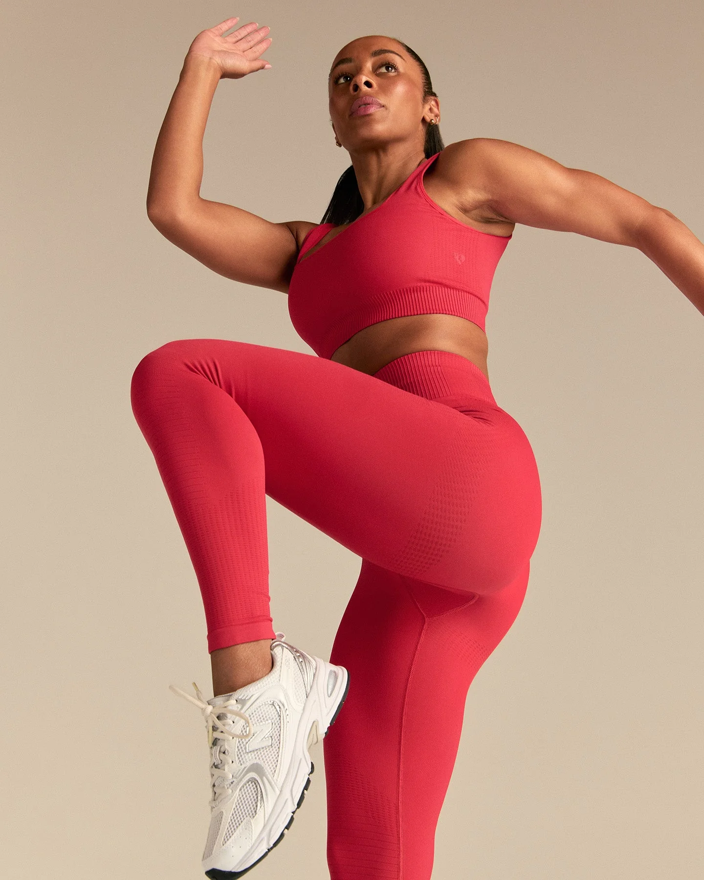 Power High Waist Leggings | Spicy Red - Image 8