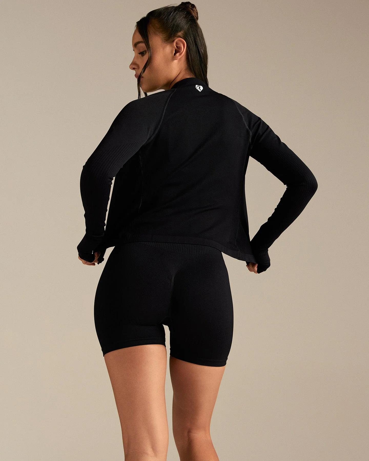 Power Long Sleeve Full Zip Jacket | Black - Image 2