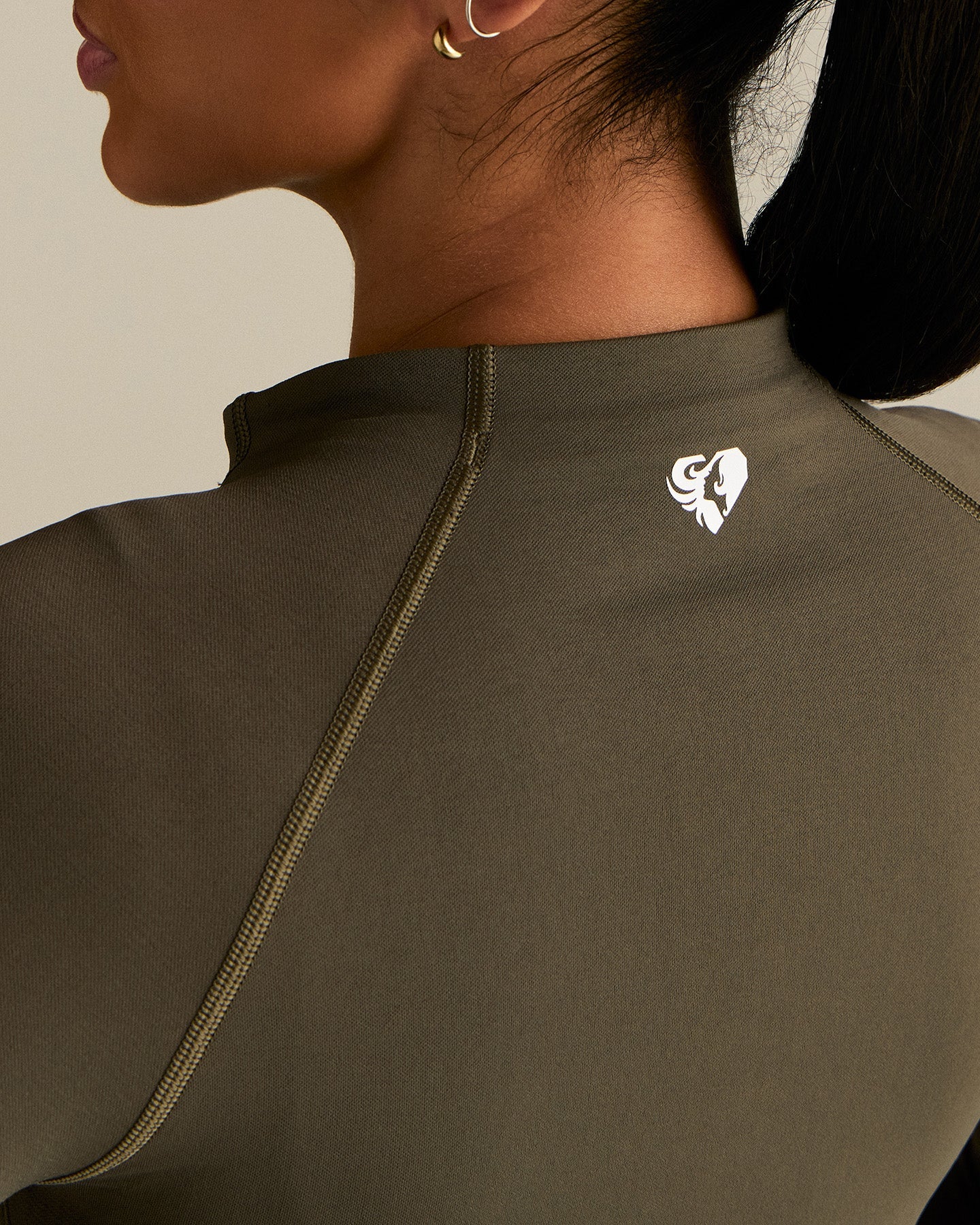 Power Long Sleeve Full Zip Jacket | Dark Olive - Image 3