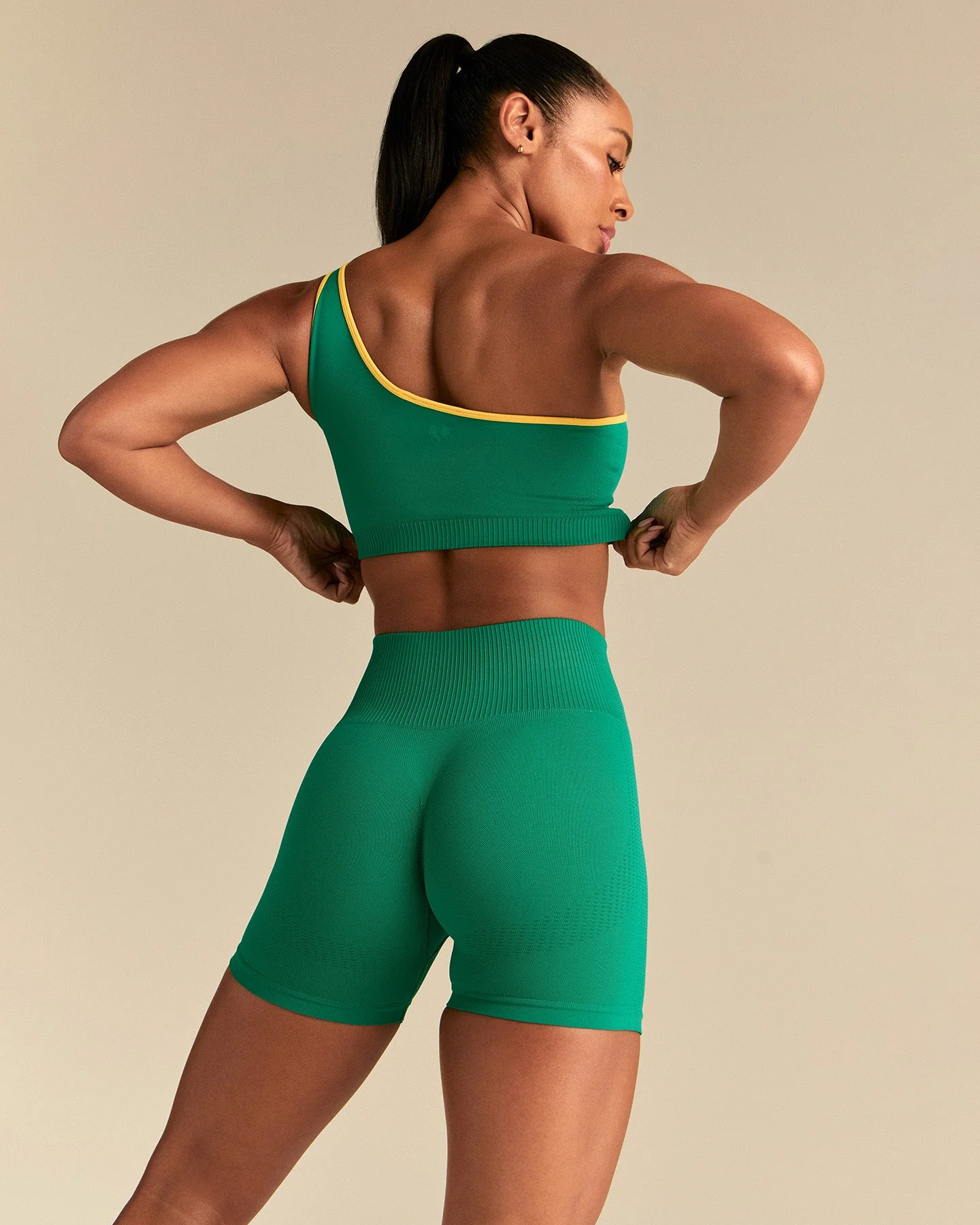 Power One Shoulder Bra | Amazonia Green - Image 4