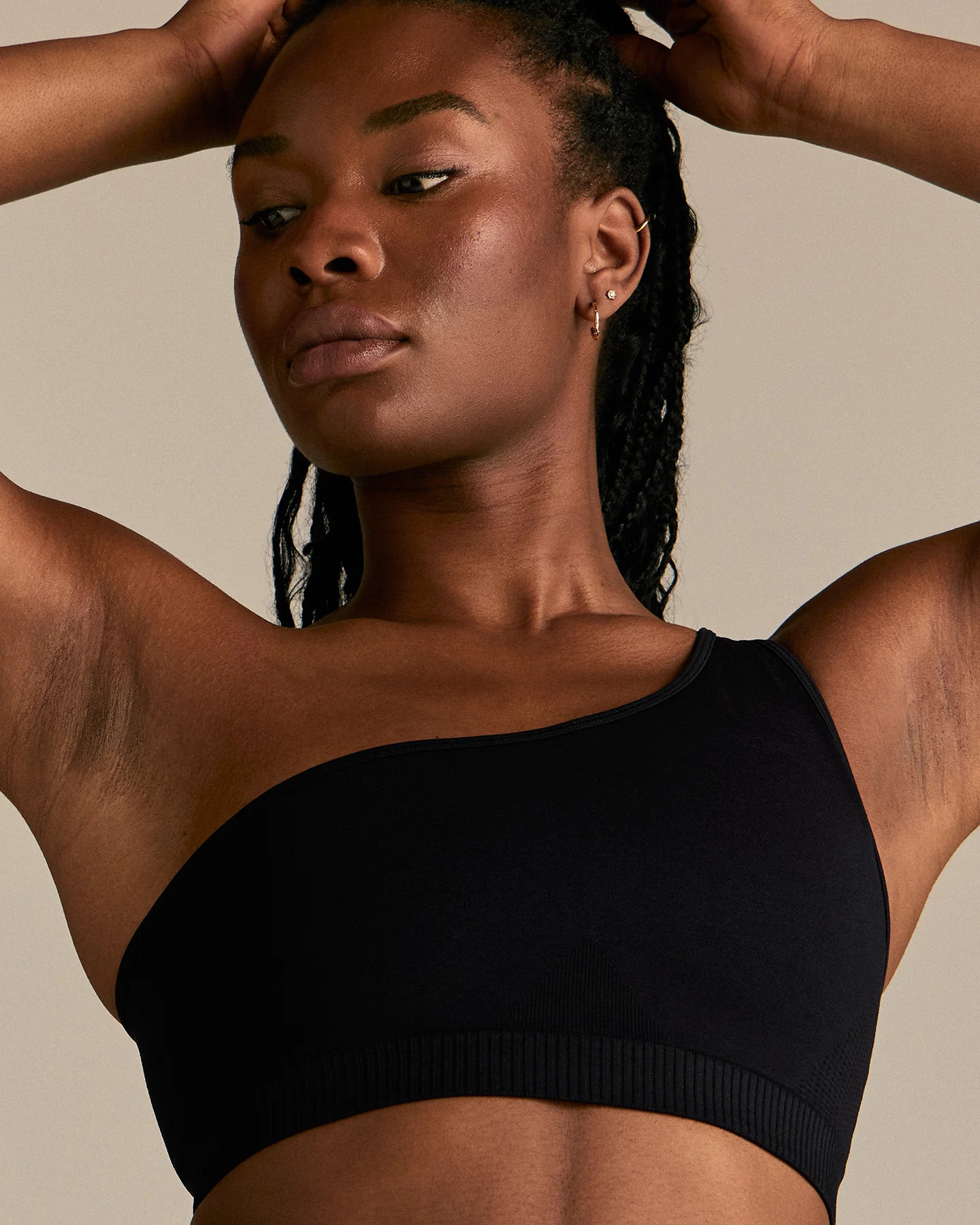 Power One Shoulder Bra | Black - Image 7