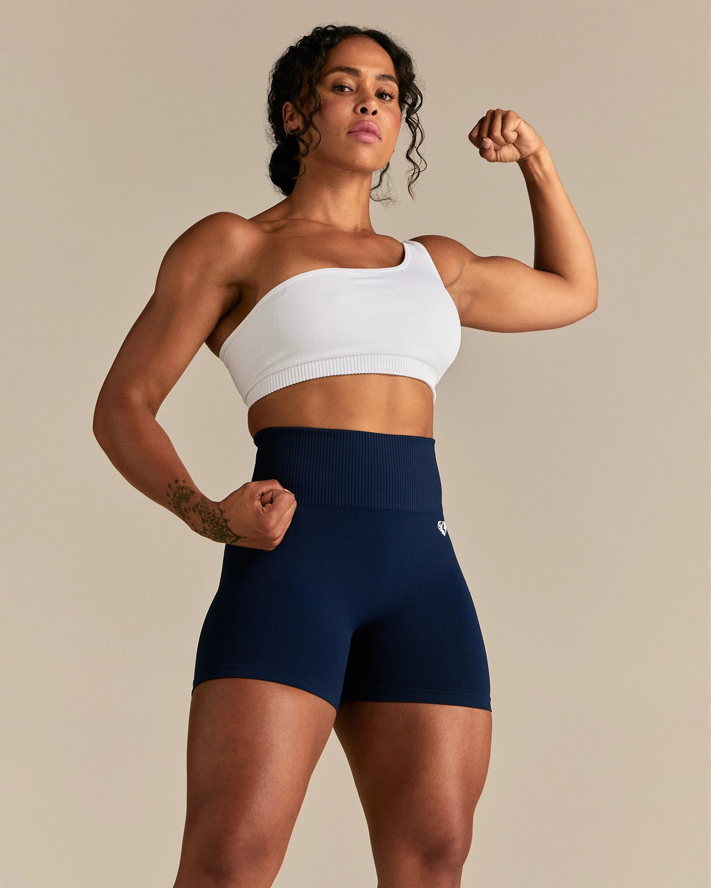 Power One Shoulder Bra | White - Image 4