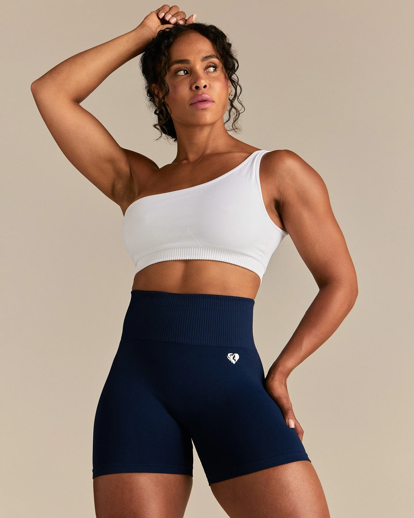 Power One Shoulder Bra | White - Image 8