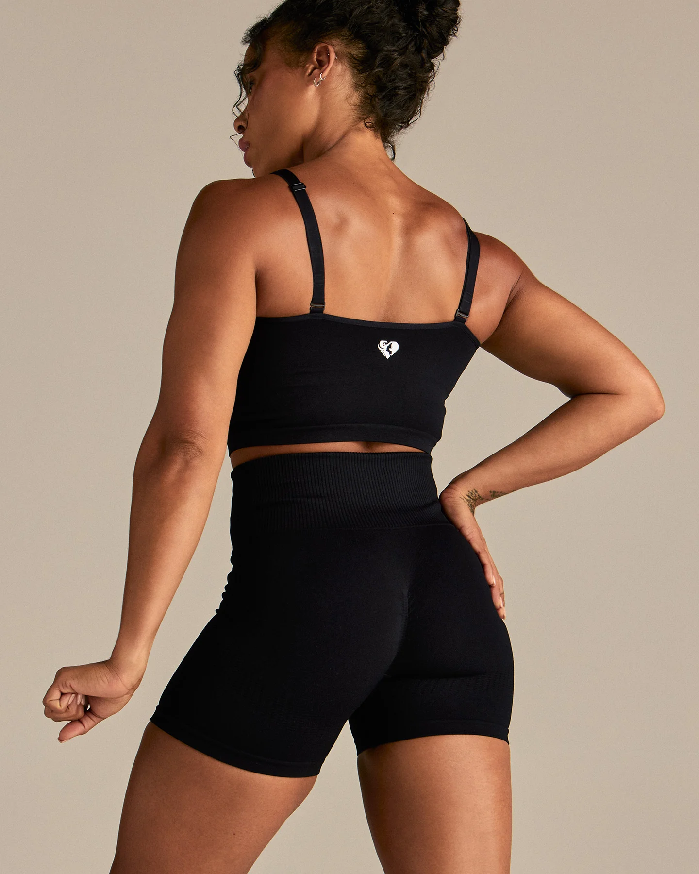 Power High Waist Scrunch Shorts | Black - Image 8