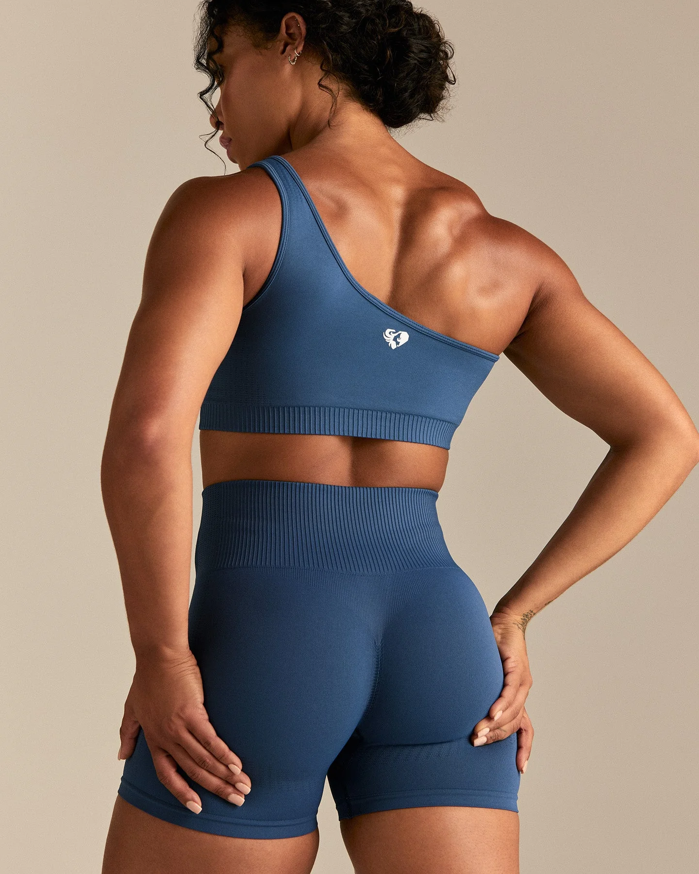 Power High Waist Scrunch Shorts | Blueberry - Image 4