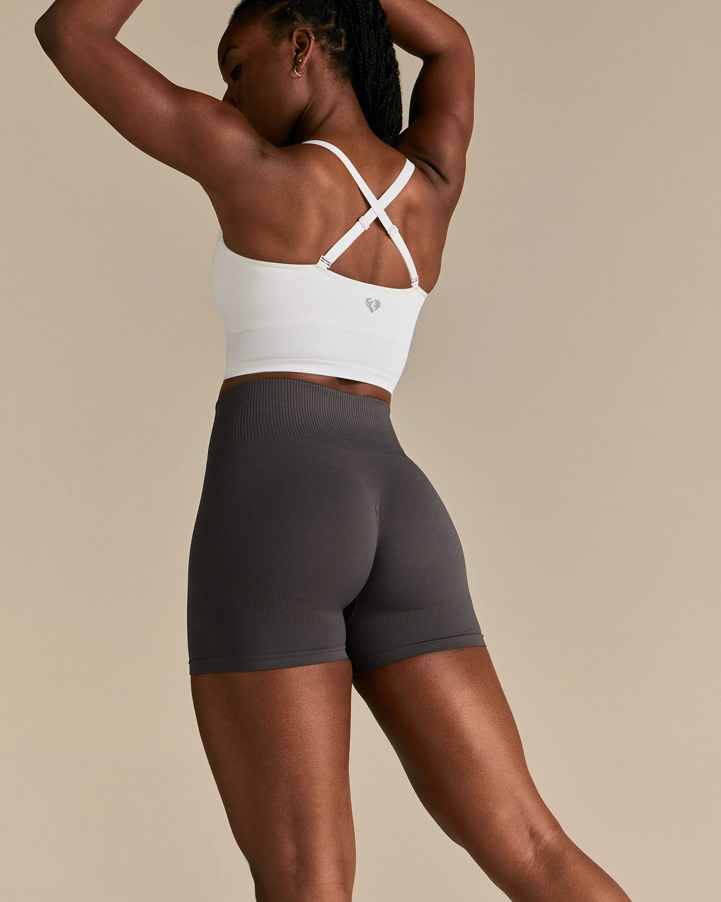 Power High Waist Scrunch Shorts | Graphite - Image 4
