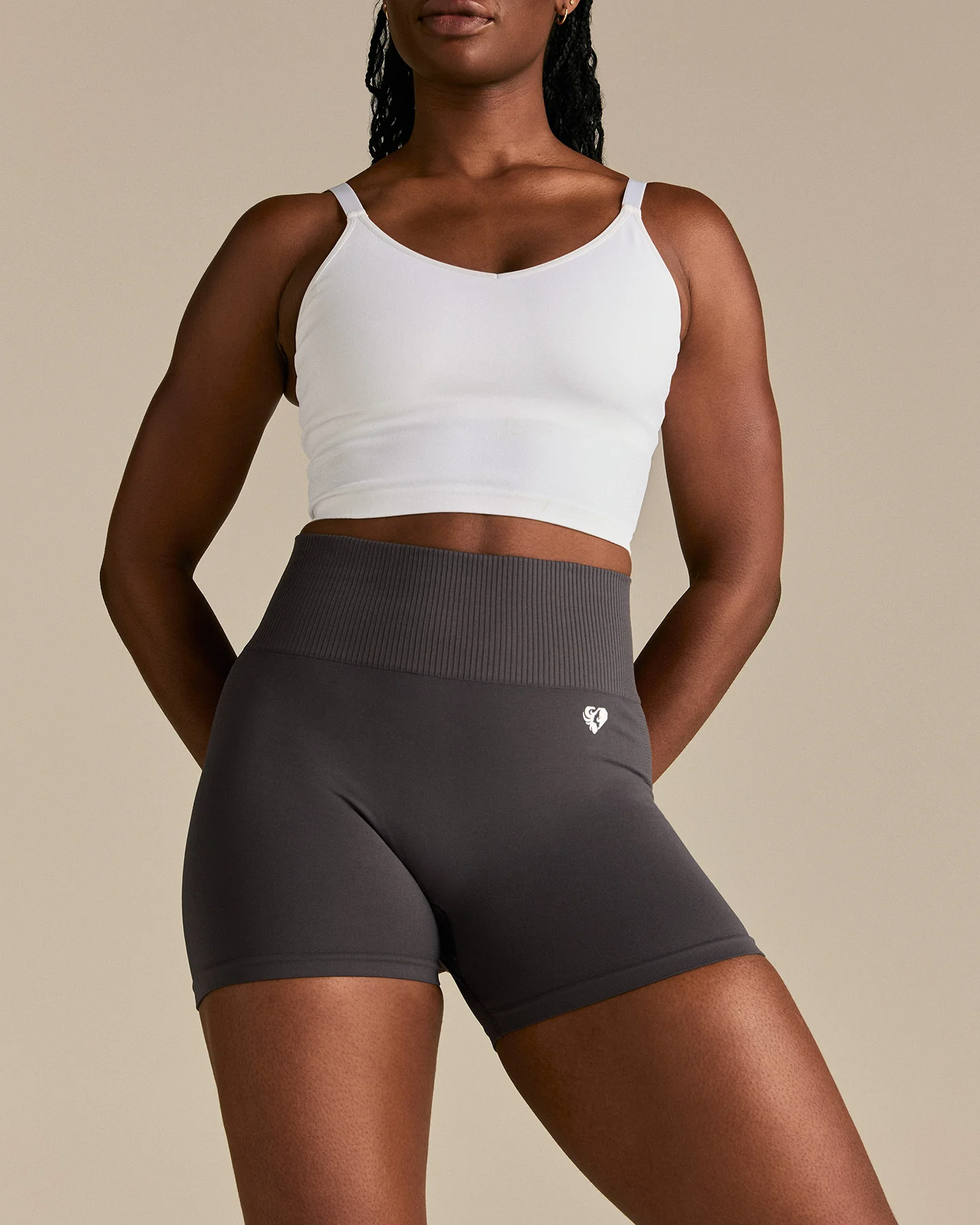 Power High Waist Scrunch Shorts | Graphite - Image 8