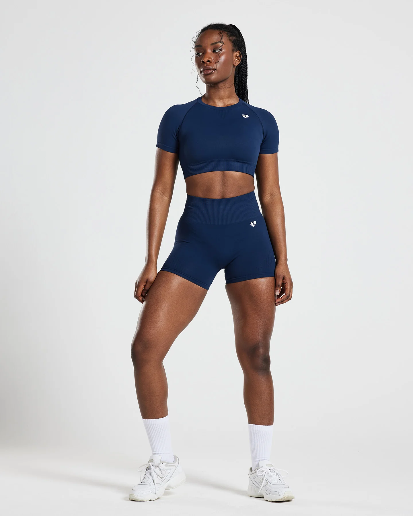 Power Short Sleeve Crop Top | Sapphire Blue - Image 6