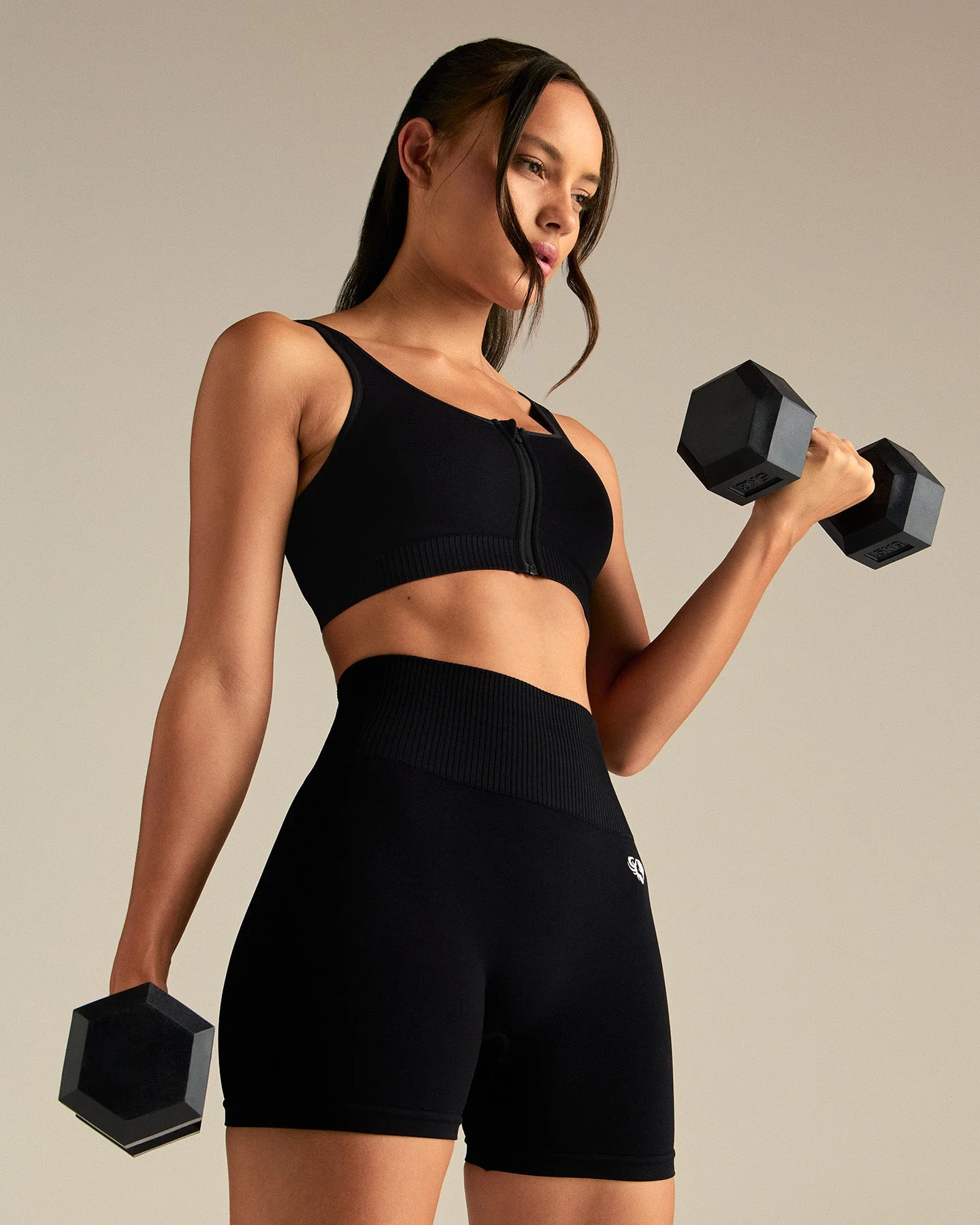 Power Zip Front Bra | Black - Image 3