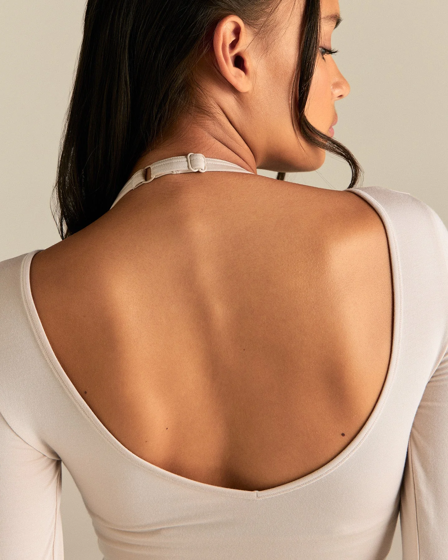 Smooth Contour Long Sleeve Reversible T-Shirt | Stone - Image 7