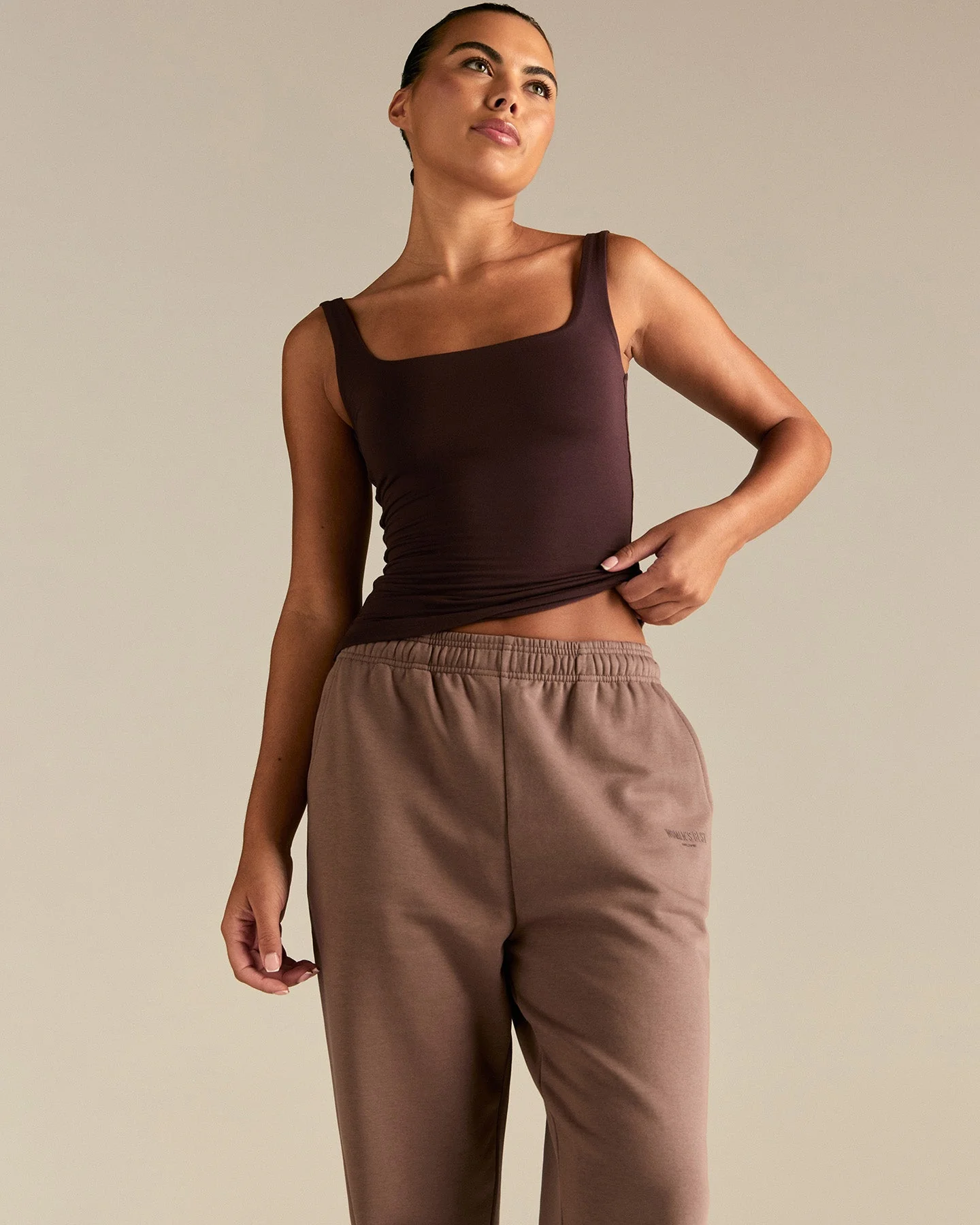 Smooth Contour Midi Square Neck Tank | Cafe Noir - Image 7