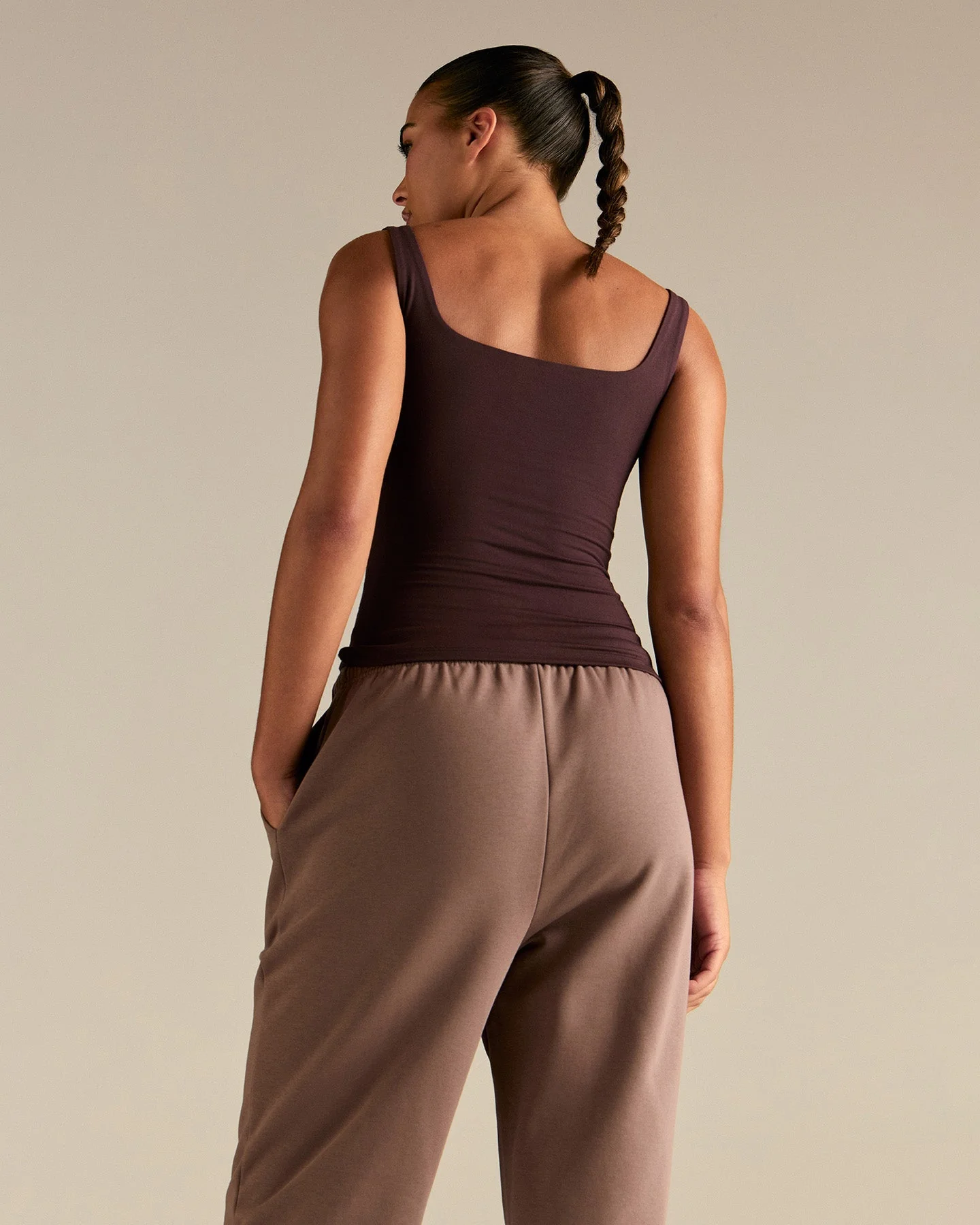 Smooth Contour Midi Square Neck Tank | Cafe Noir - Image 8