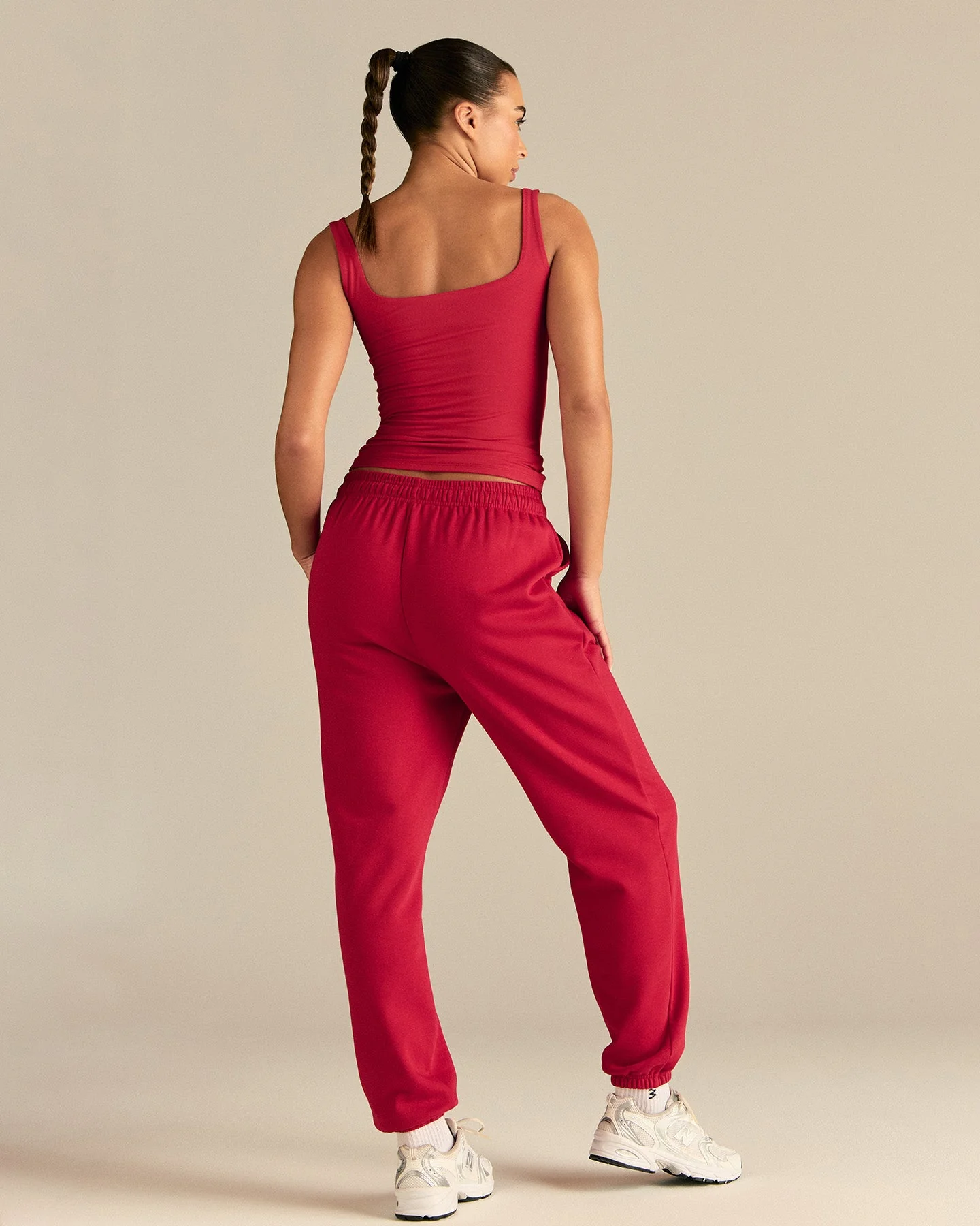 Smooth Contour Midi Square Neck Tank | Candy Apple - Image 8