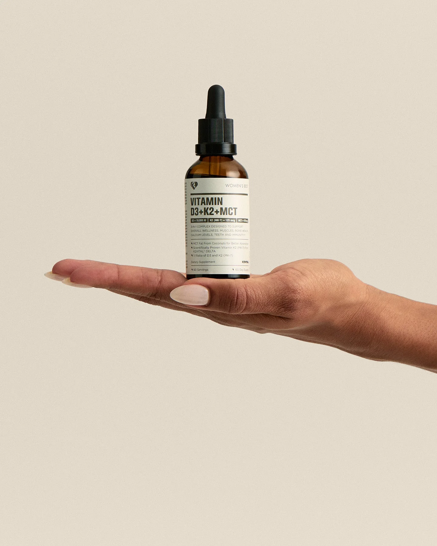 Vitamin D3 + K2 + MCT Liquid Drops (10,000IU) - Image 3